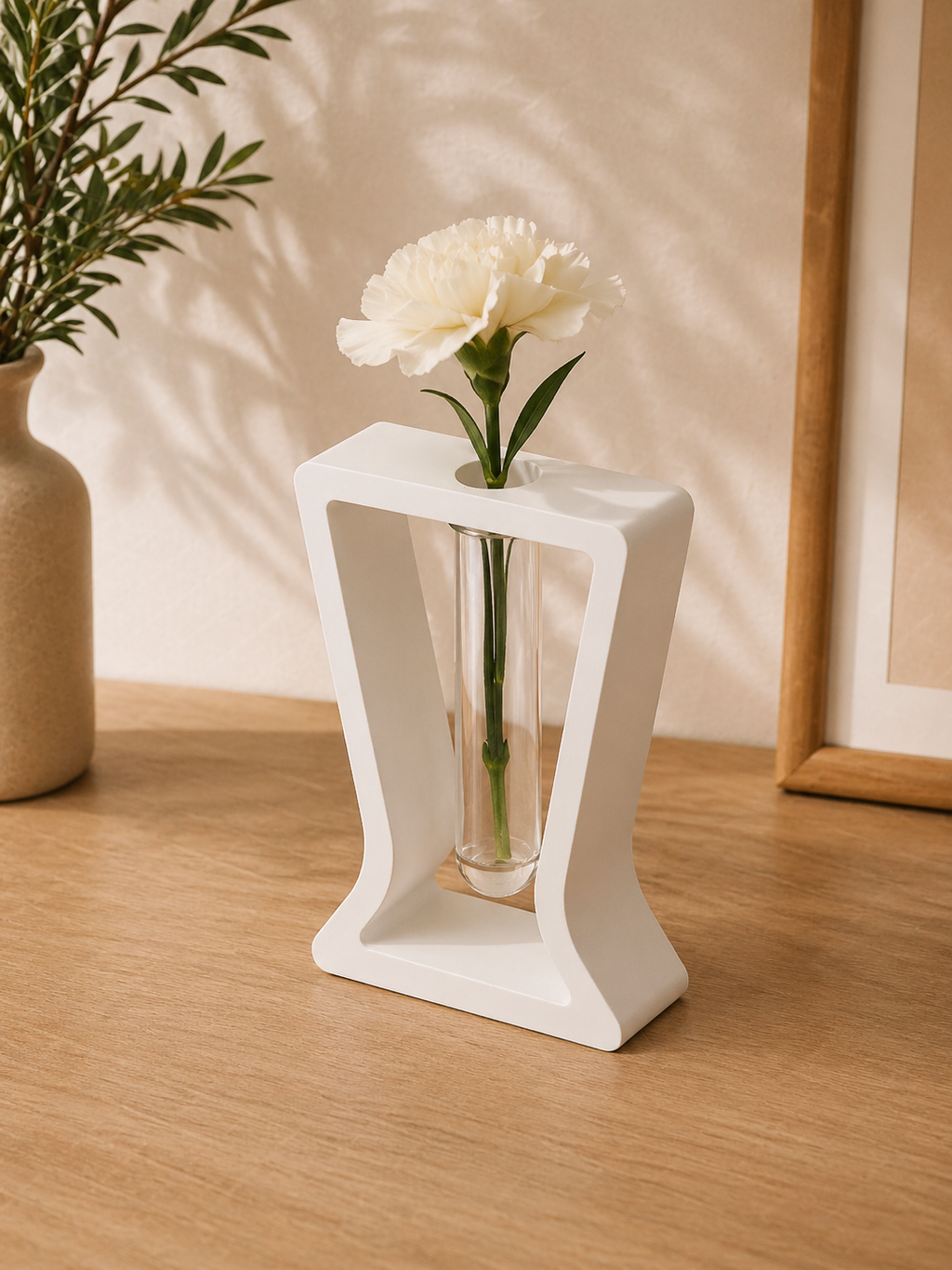 Vază cu eprubetă 3D – decor minimalist modern