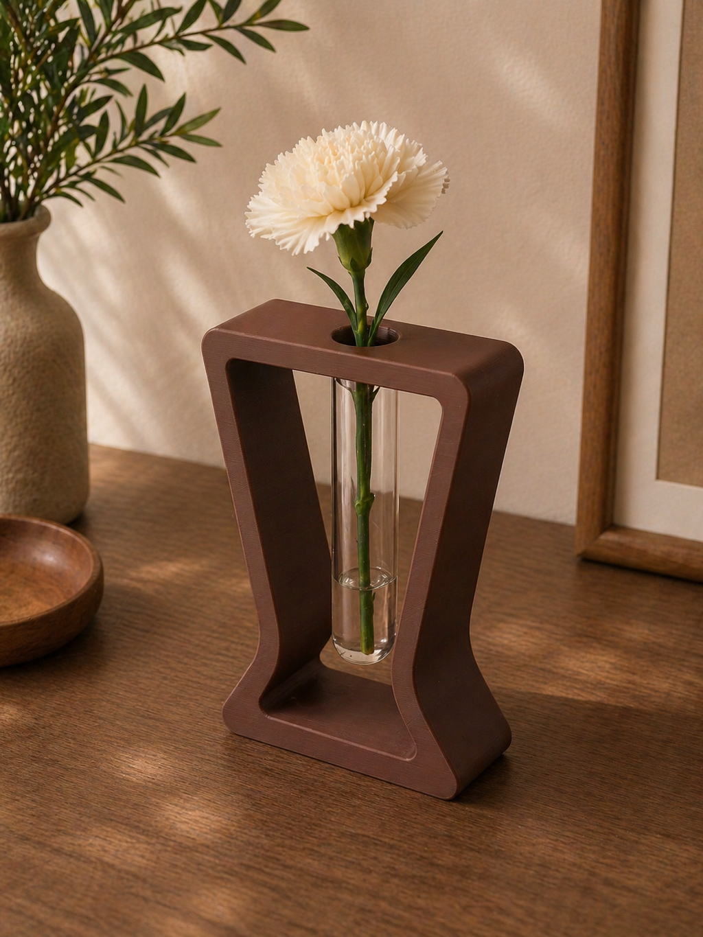Vază cu eprubetă 3D – decor minimalist modern