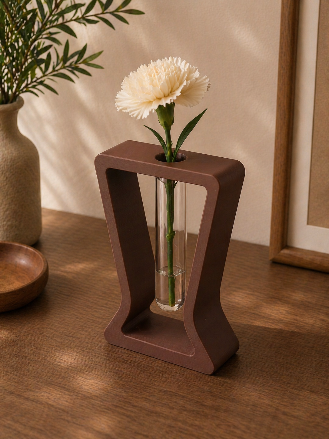 Vază cu eprubetă 3D – decor minimalist modern