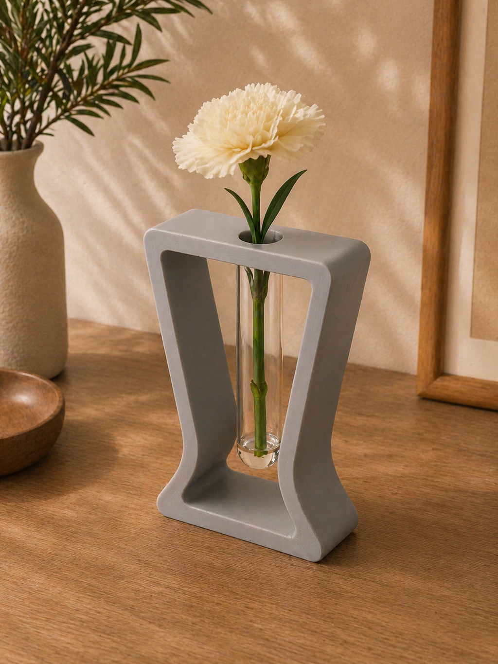 Vază cu eprubetă 3D – decor minimalist modern