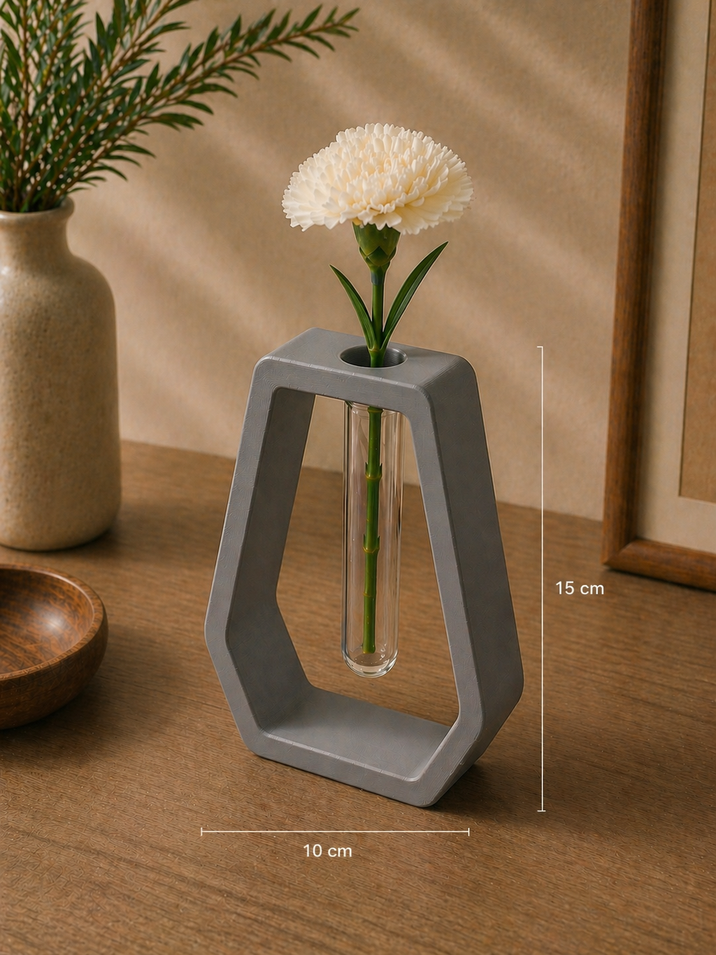 Vază modernă cu eprubetă – decor minimalist 3D