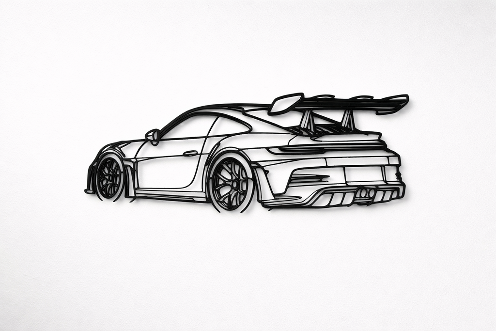 Wall art auto sport – decor perete motorsport minimalist (40×15 cm)