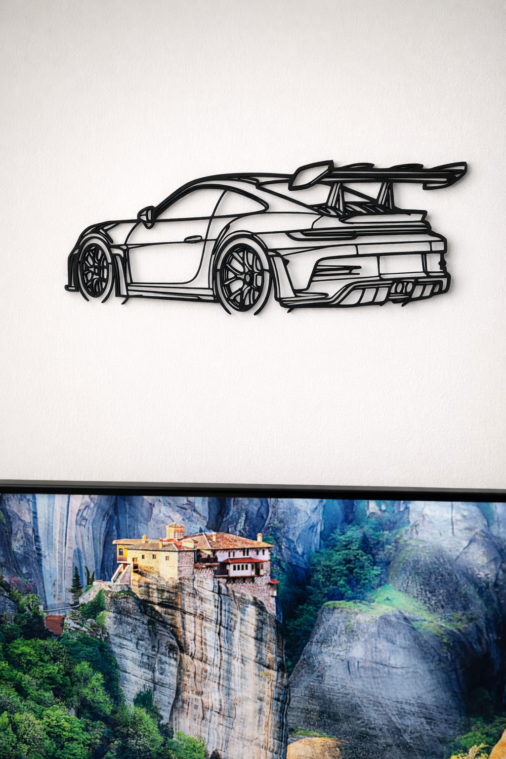 Wall art auto sport – decor perete motorsport minimalist (40×15 cm)